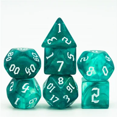 Foam Brain Games 2334 Ocean Elemental RPG Dice Set - FoamBrain