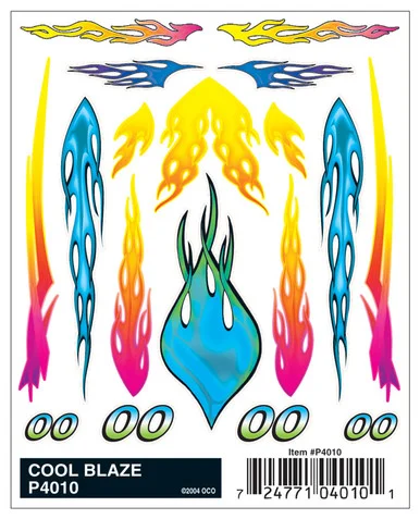 Pine Car P4010 Dry Transfer/Cool Blaze - Pinecar
