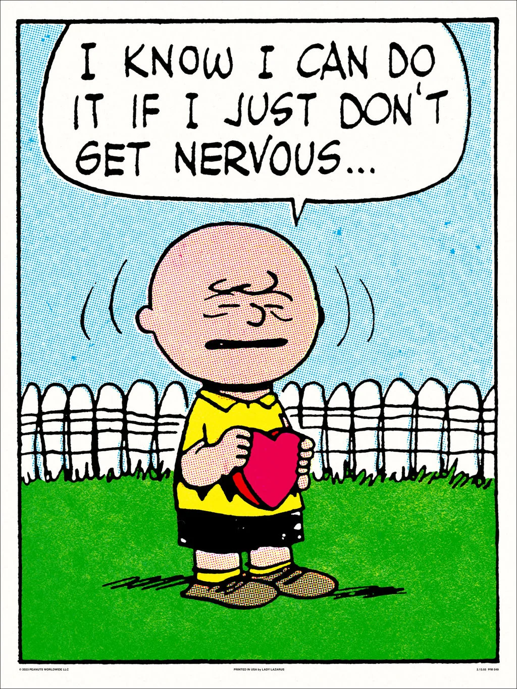 Peanuts Don't Get Nervous Poster - Charles Schulz