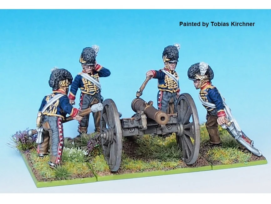 Napoleonic British Royal Horse Artillery 6 Pounder, 28 mm Scale Model Metal Figures - Perry Miniatures