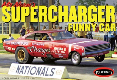 Polar Lights 989 1969 Dodge Charger Funny Car Mr. Norm 1/25 Scale Model Kit