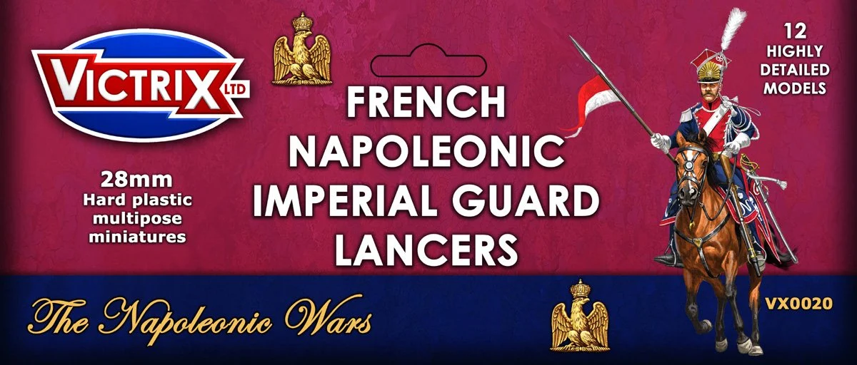 Napoleonic French Imperial Guard Lancers, 28 mm Scale Model Plastic Figures - Victrix