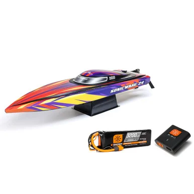 Pro Boat PRB-1992T1 Sonicwake 24" Self-Righting Brushless Deep-V RTR, Red