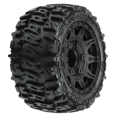 Pro-Line Racing PRO1015910 Trencher LP F/R 2.8" MT Tires Mounted 12mm/14mm Black Raid (2) 1/10