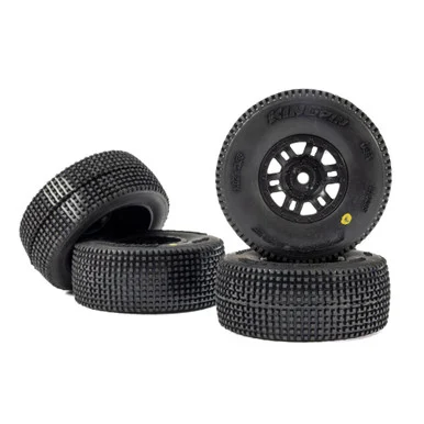 ProLine PRO1028510 King-Pin F/R Tires Mounted 12mm Hex Black Split Six (4) for ARRMA MOJAVE GROM