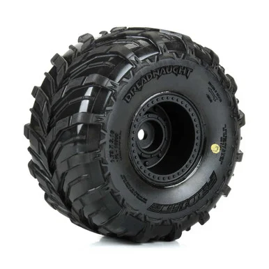 Pro-Line PRO1030010 Dreadnaught Mounted Black Wheel F/R (4) for Arrma Gorgon/Quake Grom