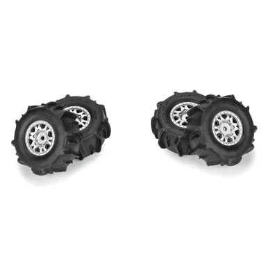 ProLine PRO1030910 Dumont F/R Tires Mounted 12mm Hex Silver Impulse (4) for Arrma Mojave Grom - Pro-Line