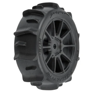 Pro-Line PRO1031010 Dumont F/R Tires Mounted 12mm Hex Black Mach 10 (4) for Arrma Typhon Grom