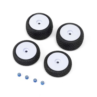 ProLine PRO1031413 Electron 2.0 F/R Tires Mounted 7mm White (4) for Losi Micro-B