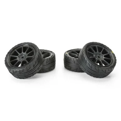 ProLine PRO1032010 Vector Tire MTD 12mm Black Mach 10 Wheel (4) for ARRMA TYPHON GROM - Pro-Line