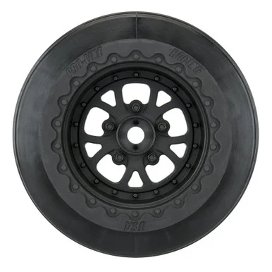 Pro-Line Racing PRO277603 Pomona Drag Spec Rear 2.2"/3.0" 12mm Drag Wheels (2) Black 1/10