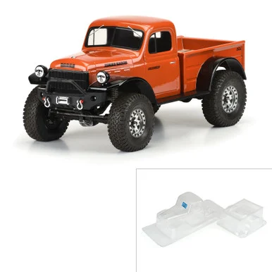 Pro-Line Racing PRO349900 1946 Dodge Power Wagon Clear Body 12.3" (313mm) WB Crawlers 1/10