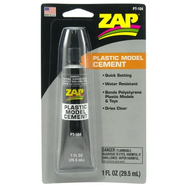 Pacer Technology PT-104 Zap Plastic Model Cement, 1 oz.