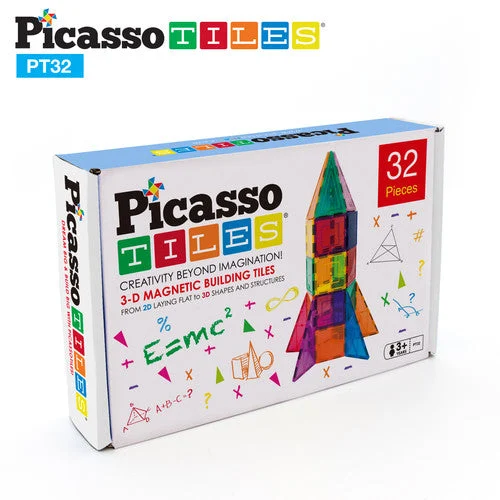 Rocket Booster 32 Piece Magnetic Building Block Tiles - Picasso Tiles