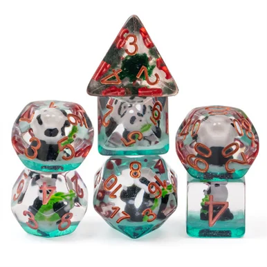 Foam Brain Games 2346 Panda in Bamboo RPG Dice Set - FoamBrain