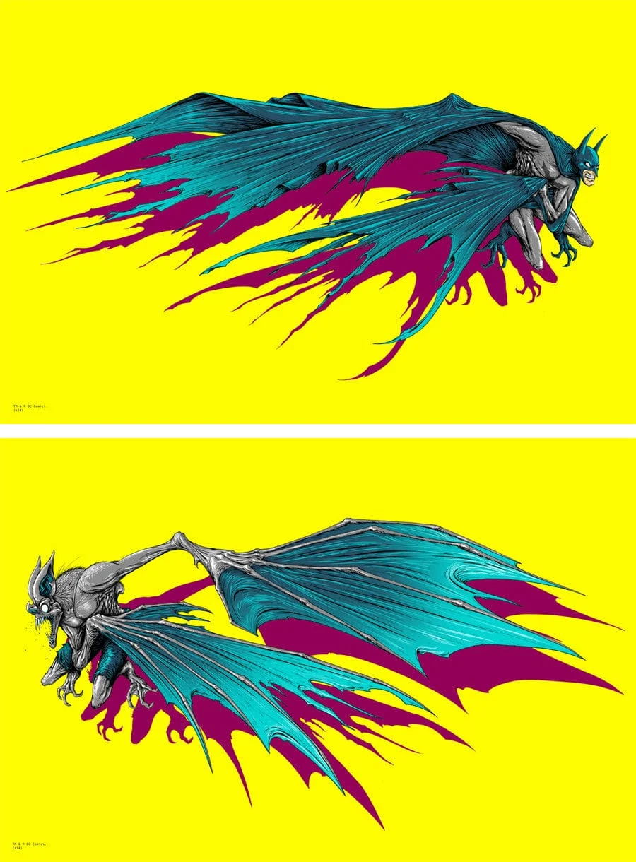 Batman / Man Bat (Poster Set) - Alex Pardee