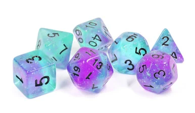 Sirius Dice 0006-03 Peacock Glowworm Dice Set