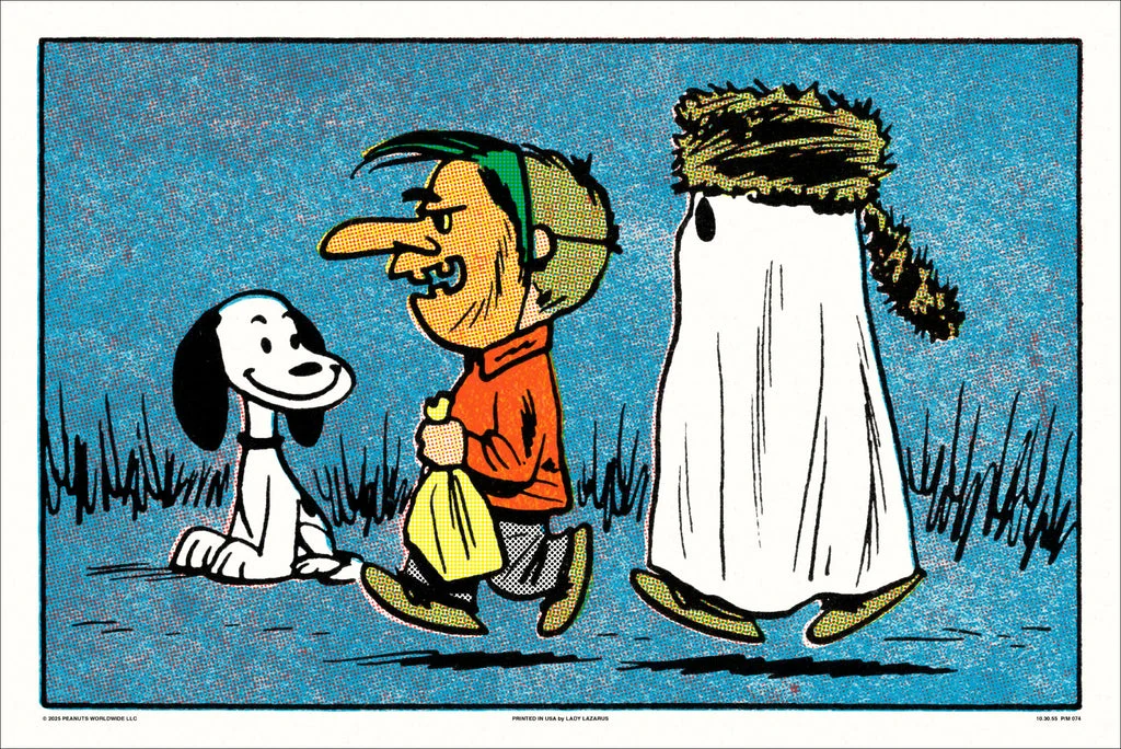 Peanuts Snoopy and Trick Or Treaters Poster - Charles Schulz