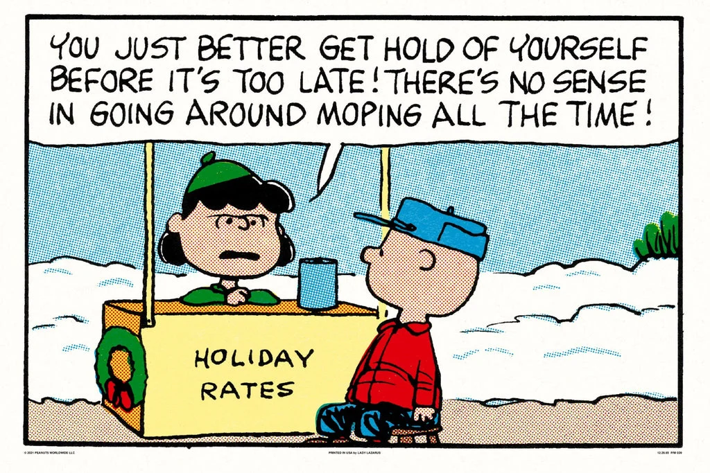 Peanuts Psychiatric Booth Poster - Charles Schulz