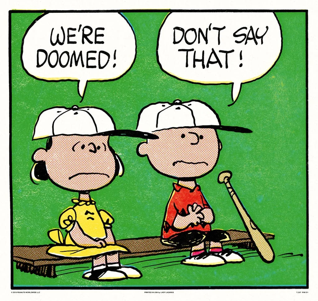 Peanuts Doomed Poster - Charles Schulz