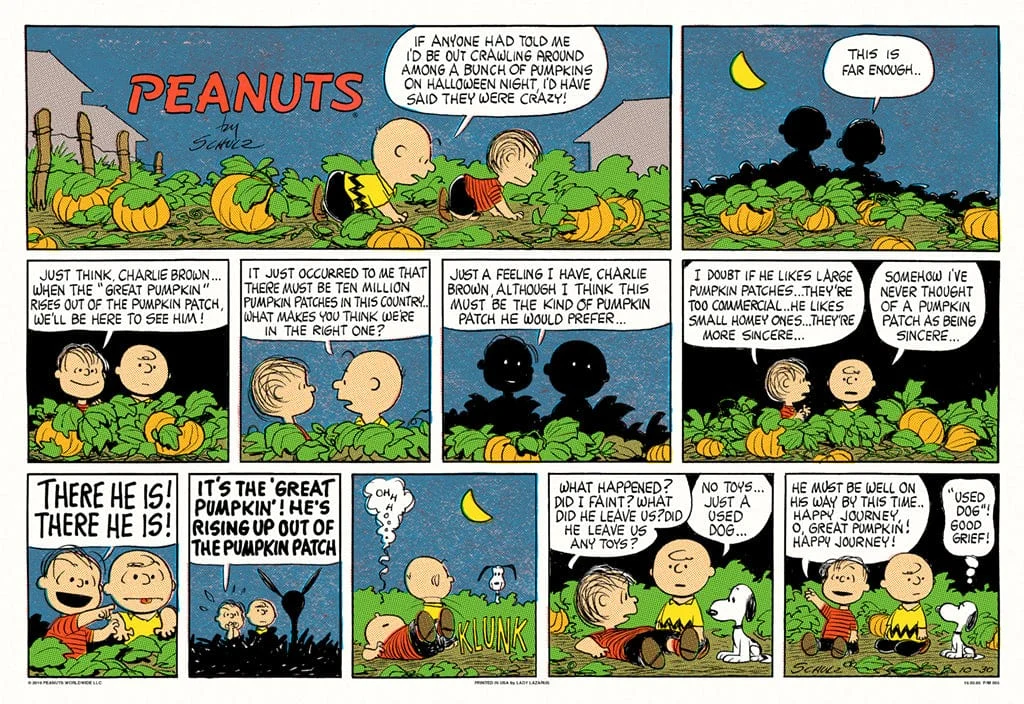 Peanuts Great Pumpkin Poster - Charles Schulz