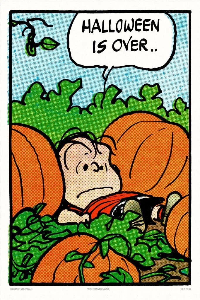 Peanuts Halloween Is Over Poster - Charles Schulz