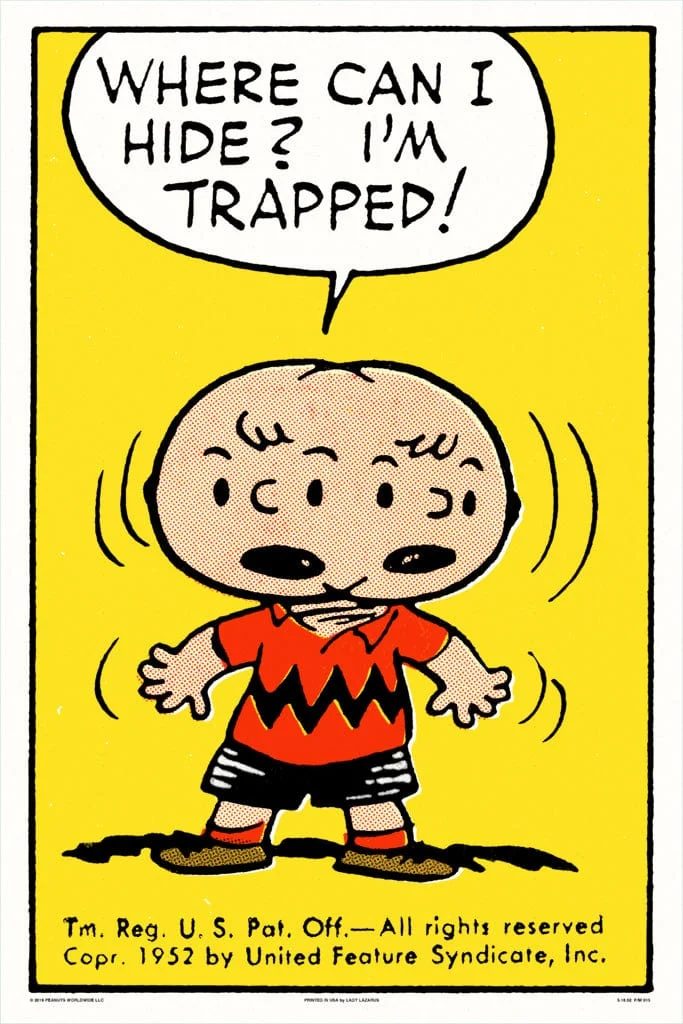Peanuts Hide Poster - Charles Schulz