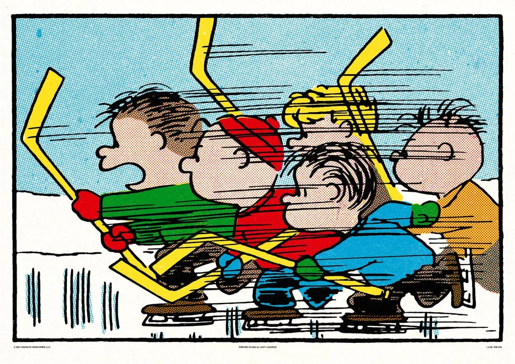 Peanuts Hockey Poster - Charles Schulz