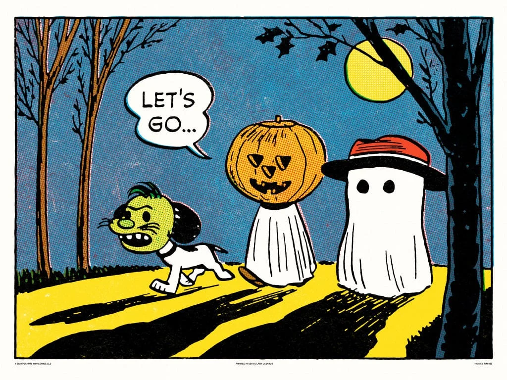 Peanuts Let's Go Poster - Charles Schulz