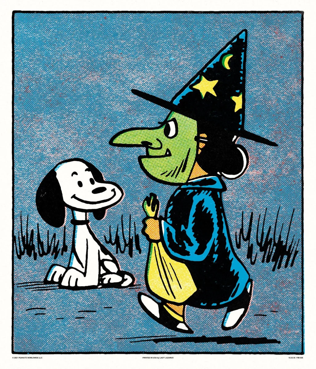 Peanuts Snoopy and Witch Poster - Charles Schulz