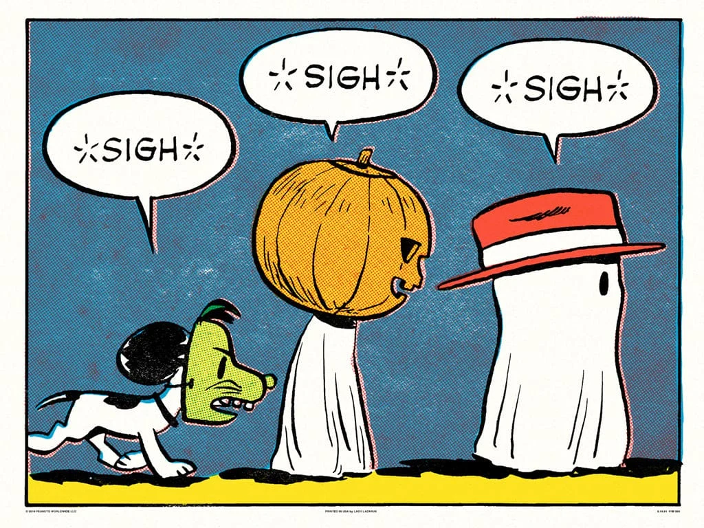 Peanuts Masks Poster - Charles Schulz