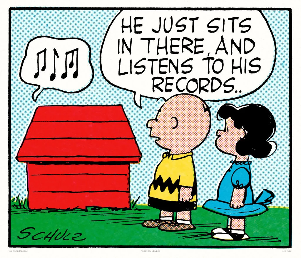 Peanuts Records Poster - Charles Schulz