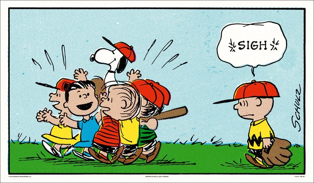 Peanuts Sigh Poster - Charles Schulz