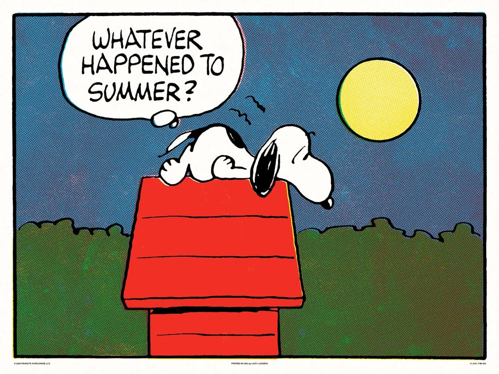 Peanuts - Summer Screenprinted Poster