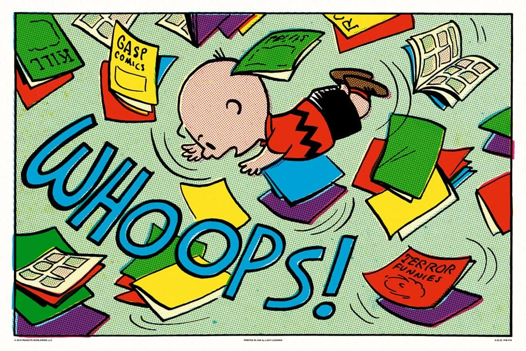 Peanuts Whoops Poster - Charles Schulz