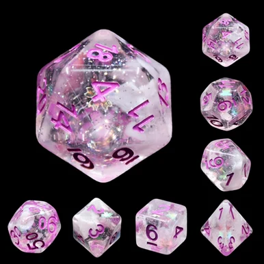 Foam Brain Games 2402 Pink Memory RPG Dice Set - FoamBrain