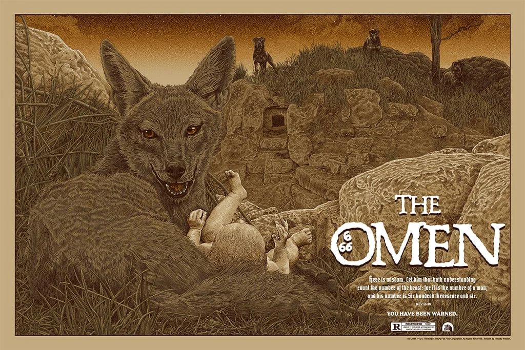The Omen Screenprinted Poster - Timothy Pittides