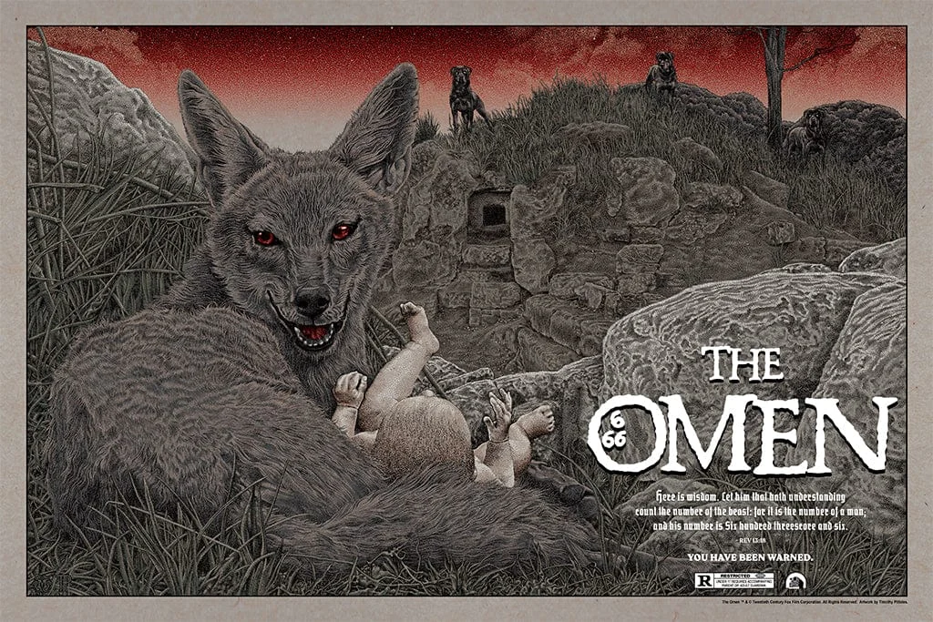 The Omen Variant Screenprinted Poster - Timothy Pittides