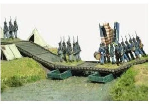 Wooden Pontoon Bridge 28mm Scale Scenery - Renedra Limited