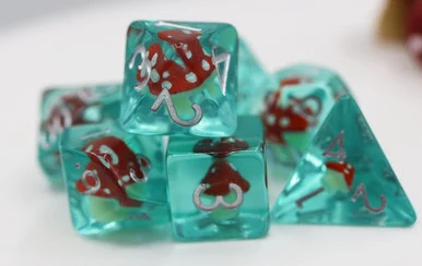 Foam Brain Games 2320 Power Up Mushroom RPG Dice Set - FoamBrain