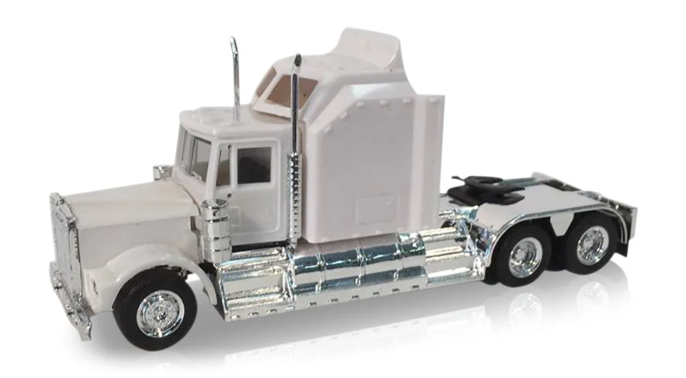 Kenworth W900 w/ Large Aerodyne Sleeper (White) Scale 1:87 (HO Scale) Model By Promotex
