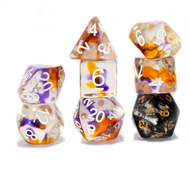 Sirius Dice 0002-02 Purple, Orange, Clear Dice Set
