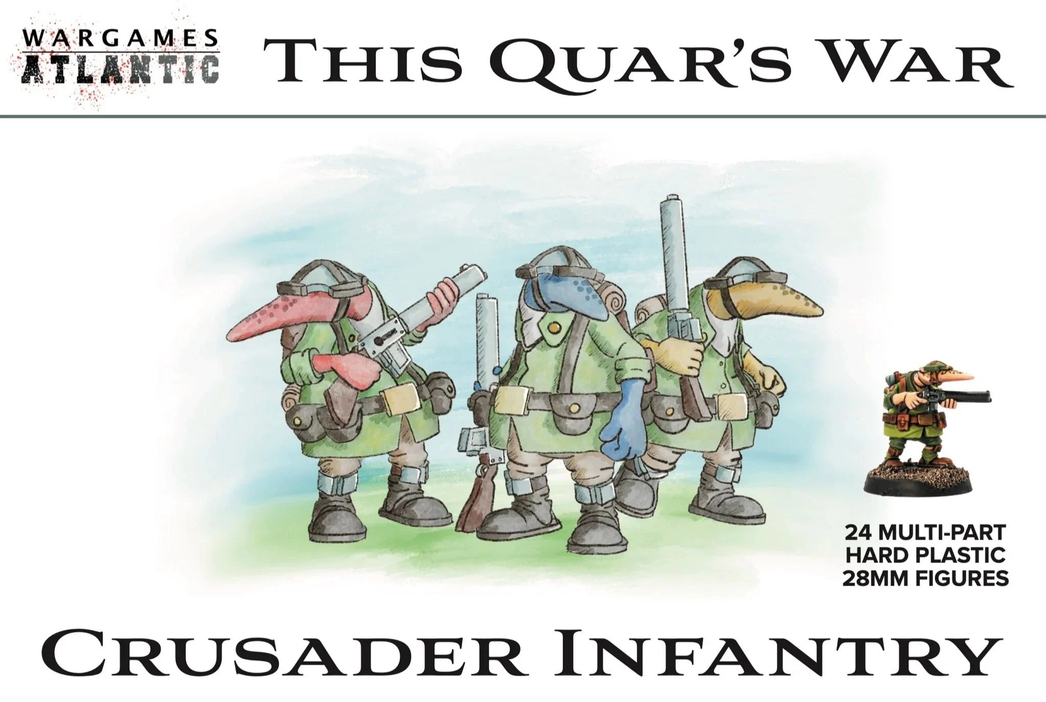 This Quar’s War Crusader Infantry 28 mm Scale Model Plastic Figures - Wargames Atlantic