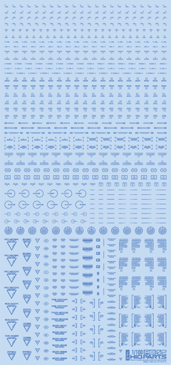 1/100 RB02 Caution Decal One Color Blue (1pc) - HiQ Parts
