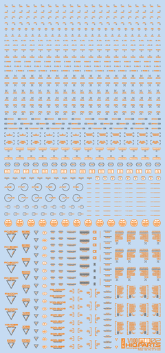 1/100 RB02 Caution Decal Orange & Gray (1pc) - HiQ Parts
