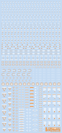 1/100 RB02 Caution Decal White & Orange (1pc) - HiQ Parts