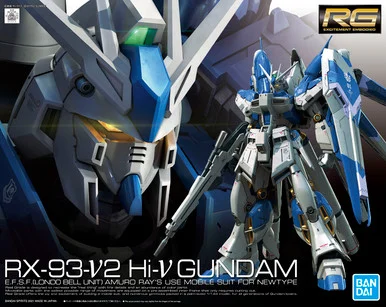 Bandai 5061915 #36 RX-93-V2 Hi-V E.F.S.F. Londo Bell Unit Amuro Rays Use Mobile Suit For Newtype RG 1/144 Scale Model Kit