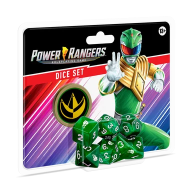 Renegade Game Studios RGS02340 Green Power Rangers RPG Dice Set - Renegade Games