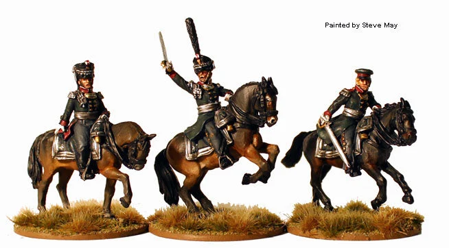 Napoleonic Russian Mounted Field Officers, 28 mm Scale Model Metal Figures - Perry Miniatures