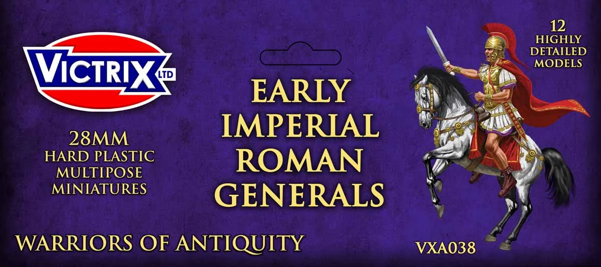 Early Imperial Roman Generals, 28 mm Scale Model Plastic Figures - Victrix